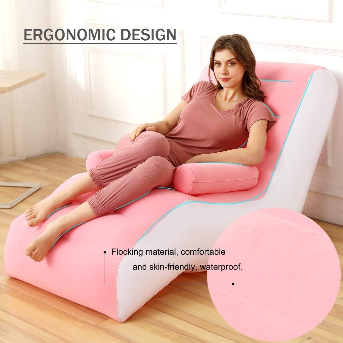 Inflatable Sofa Couch, Foldable Air Lounge Chair, Indoor/Outdoor1